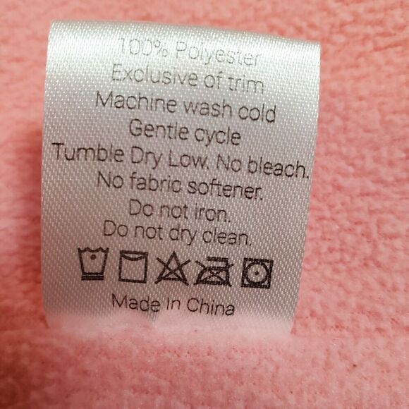 Therm Girl's Fleece Line Jacket Size 10 Pink Hooded Thumbholes EUC - Picture 9 of 10